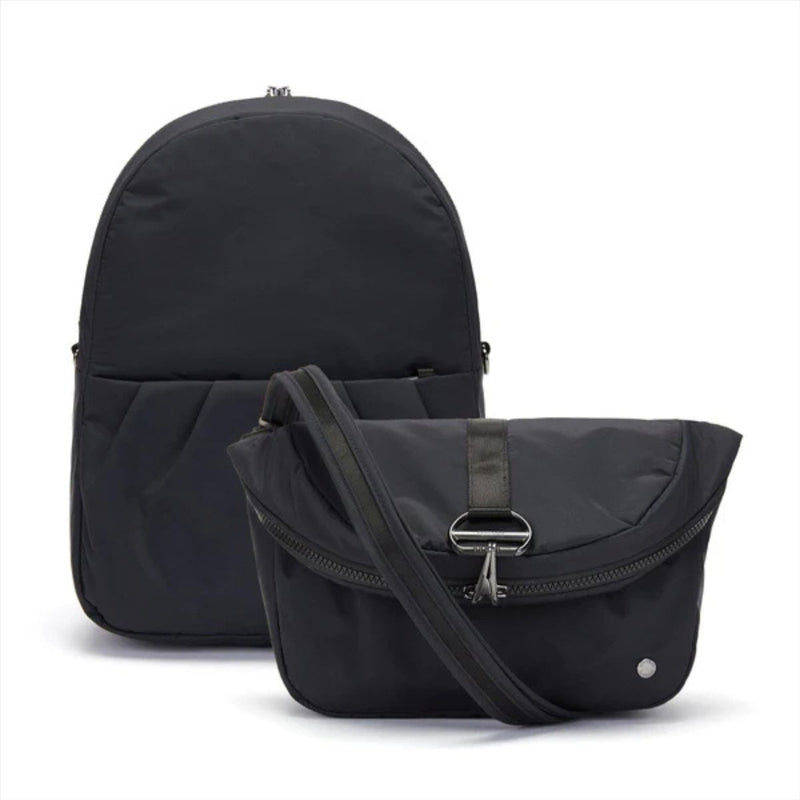 PacSafe CitySafe CX Cabriolet Ryggsäck Anti Stöld RFID Ekonyl Material svart