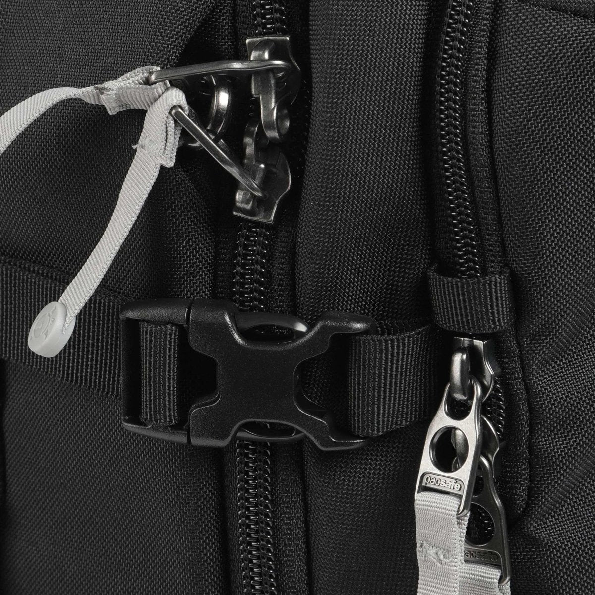 Pacsafe go 34l resor ryggsäck bära på anti stöld rpet låsbara dragkedjor svart