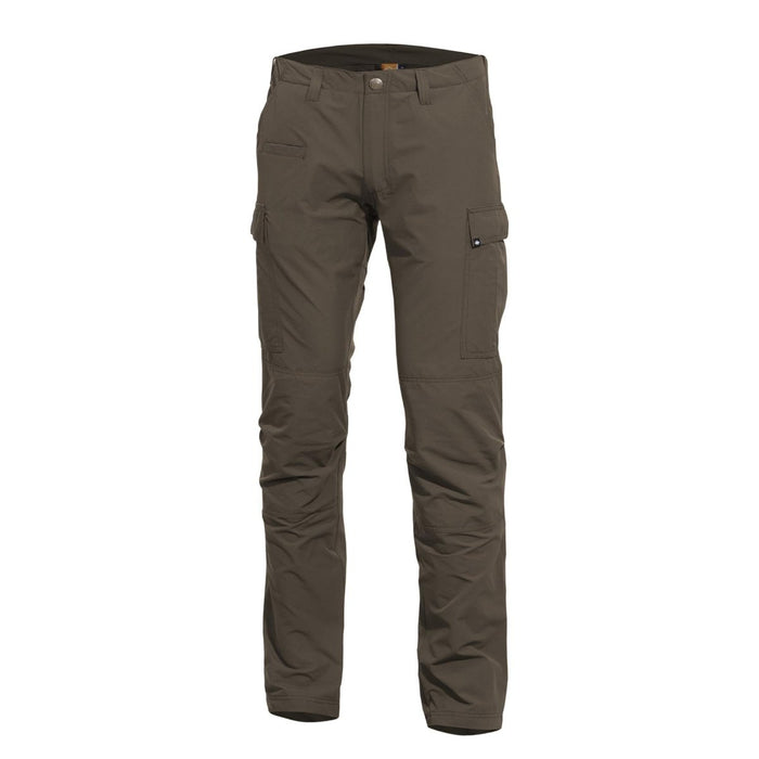 Solid brun Pentagon BDU 2.0 Tropic Pants, slitstarka taktiska ripstop-byxor med förstärkta knän och flera fickor.