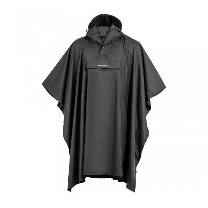 PENTAGON Cloudburst Packable Poncho Vattentät Andas Reflexdetaljer - GoMilitar