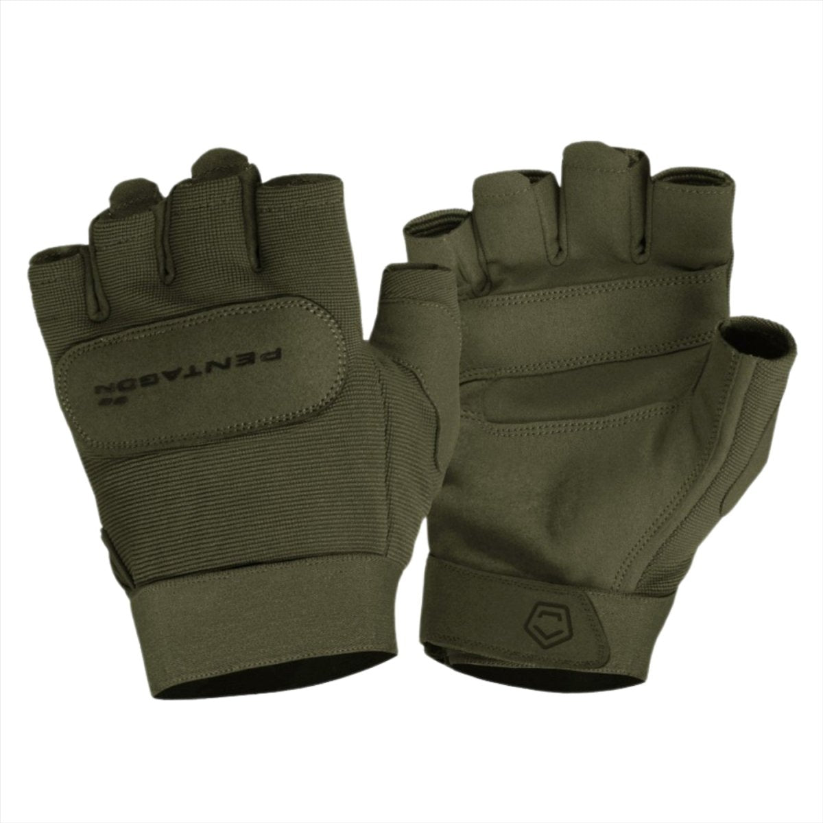 Pentagon Duty Mechanic 1/2 Fingerless Gloves Breattable Fabric Cuff Elastic