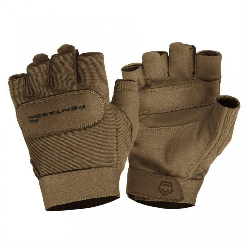 Pentagon Duty Mechanic 1/2 Fingerless Gloves Breattable Fabric Cuff Elastic