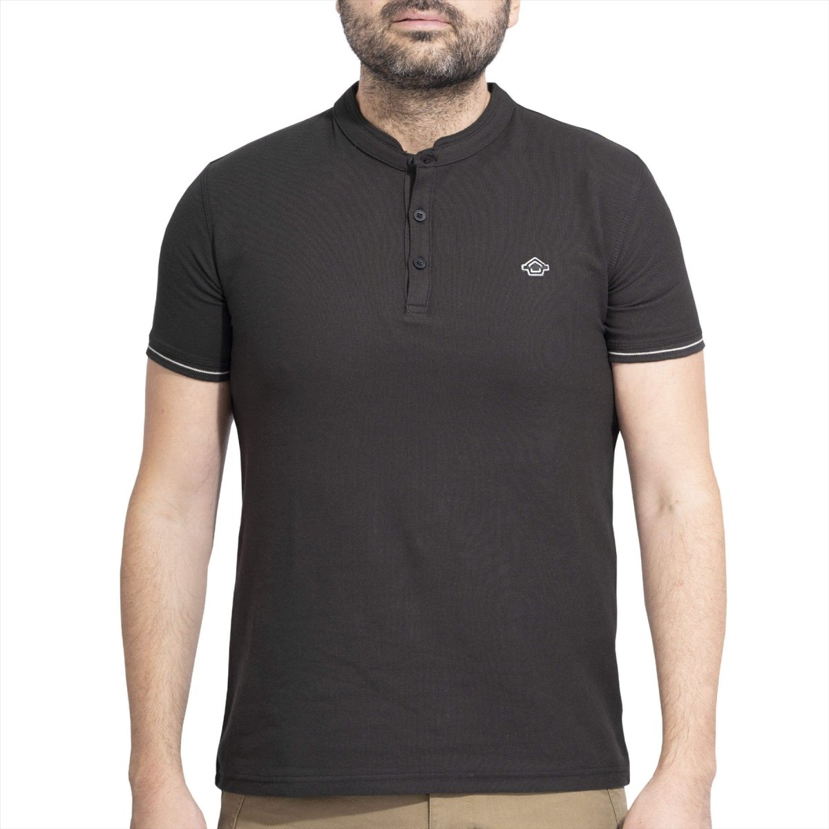 PENTAGON Levantes Henley Stripes Klassisk T-shirt Kort ärm Snabbtorkande
