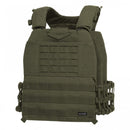Olive green PENTAGON Milon Plate Carrier Mk2 tactical vest with MOLLE system and breathable mesh back