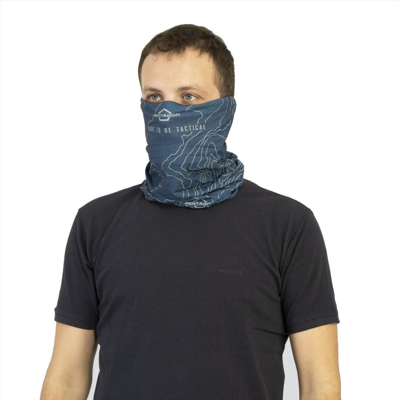 Pentagon Skiron Topographic Map Neck Gaiter Quick Dry Fabric Graphic Design