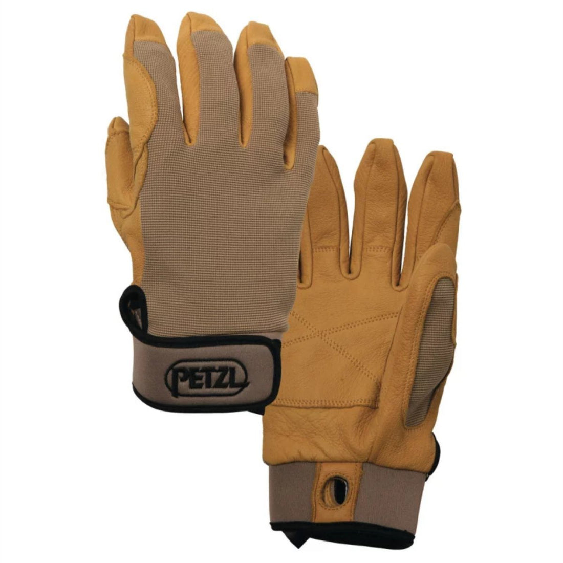 Petzl Cordex klätterhandskar Dubbla läderlager Rappelrep Hantering Beige