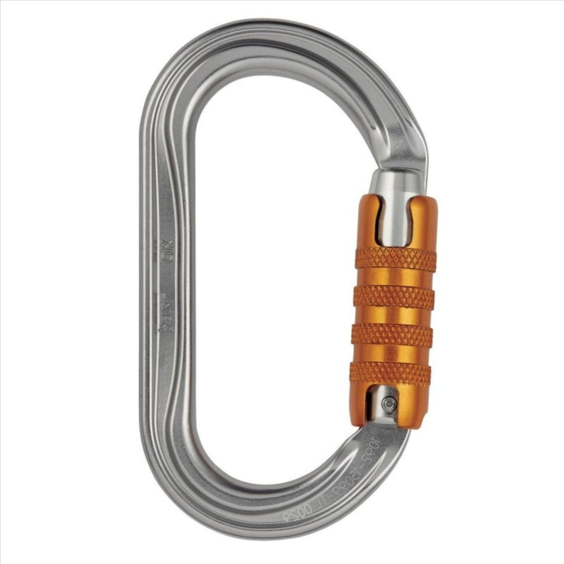 Petzl OK Triact Lock Carabin Oval Aluminium Lättviktsrep Access Orange