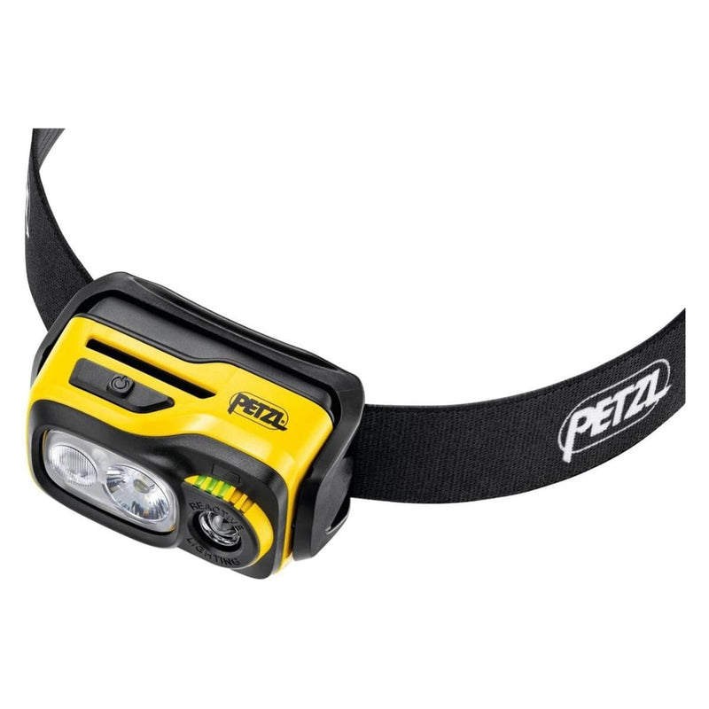 Petzl Swift Rl Head ficklampa 1100 Lumen uppladdningsbar vattenbeständig gul