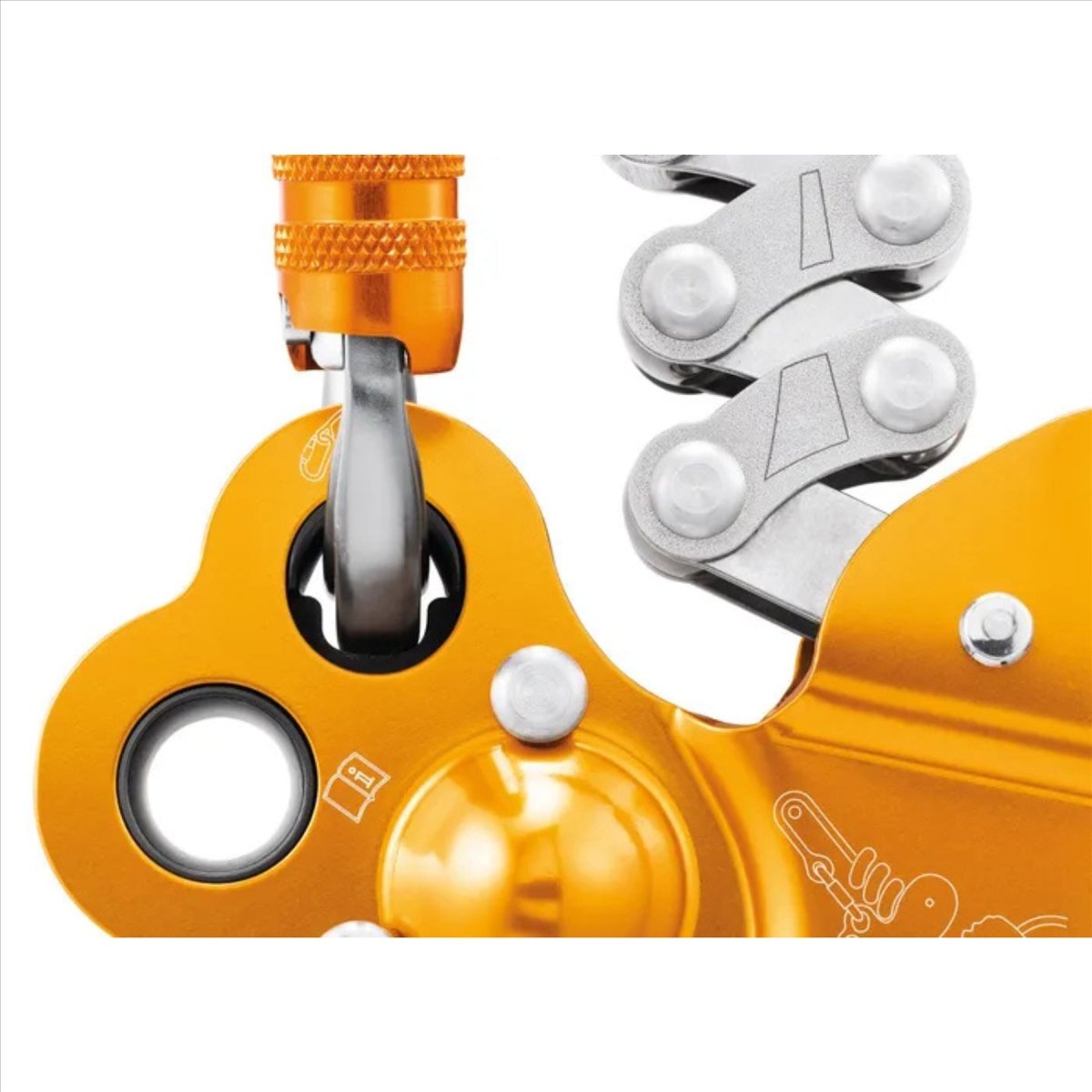 Petzl ZigZag Plus Descender Mekanisk Prusik Trädklättring CE 0082 Orange