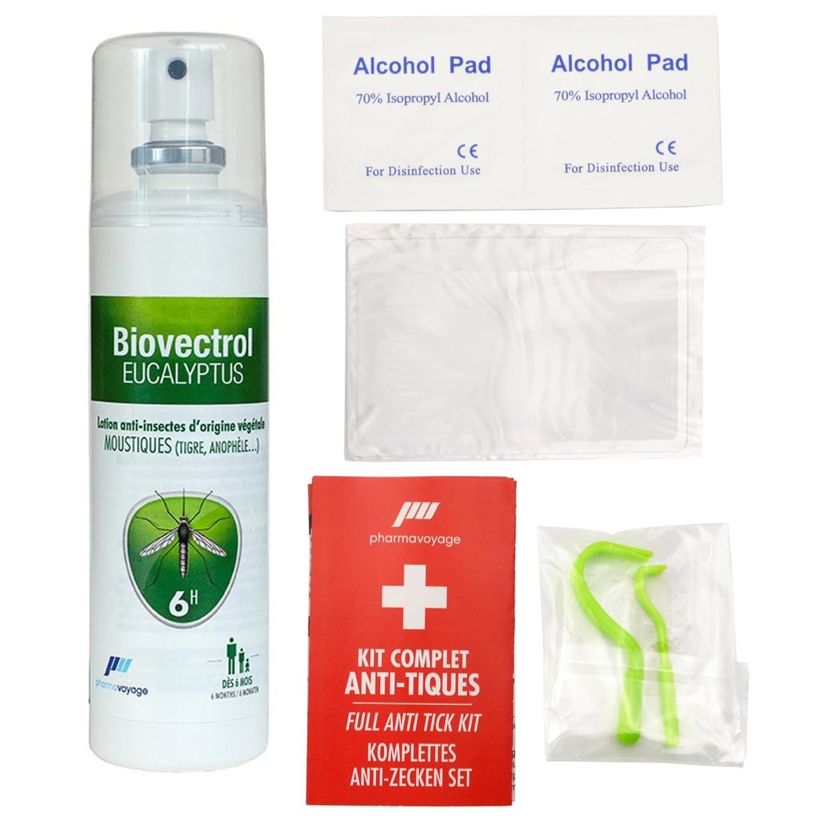 Pharmavoyage Anti Tick Fullt komplett First Aid Kit Emergency Tick Removal Tools