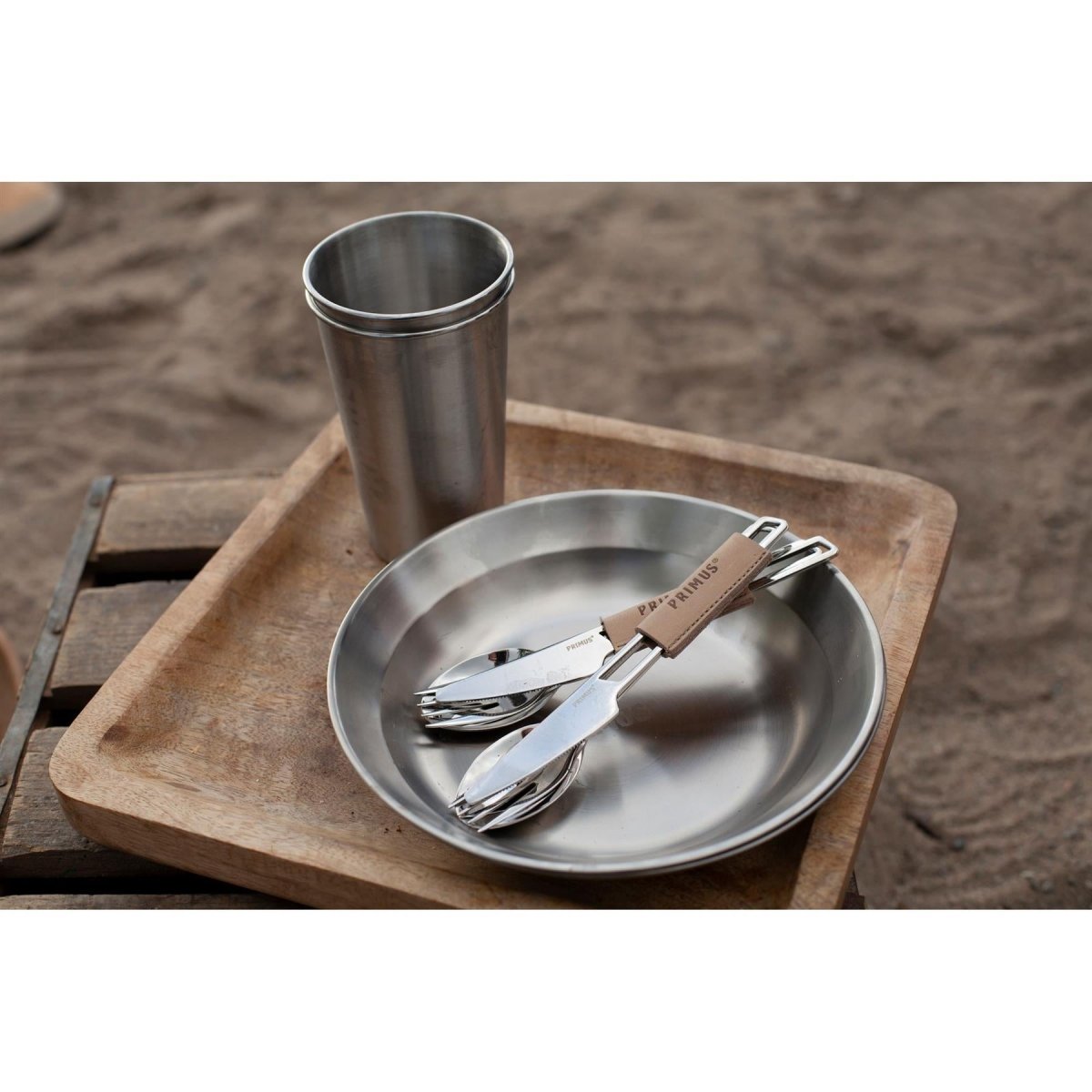 Primus Campfire Cutery Set Lightweight rostfritt stål Camping Vandringsredskap