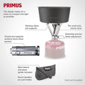Primus Firestick Compact Burner rostfritt stål vandring spis camping matlagning