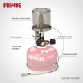 Primus Micron Gas Lamp Lantern Light Justerbar ljus tändning Hanging System