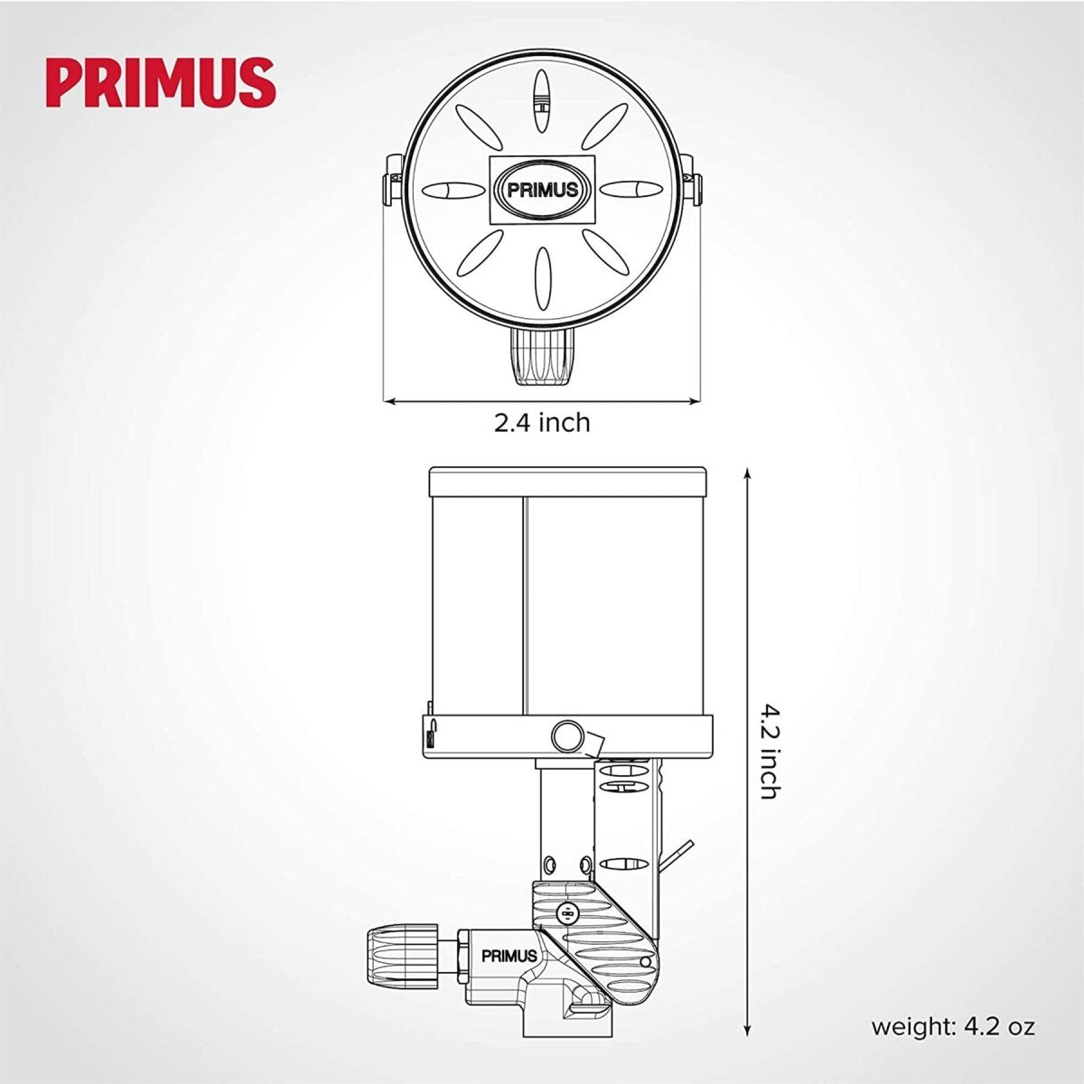 Primus Micron Gas Lamp Lantern Light Justerbar ljus tändning Hanging System