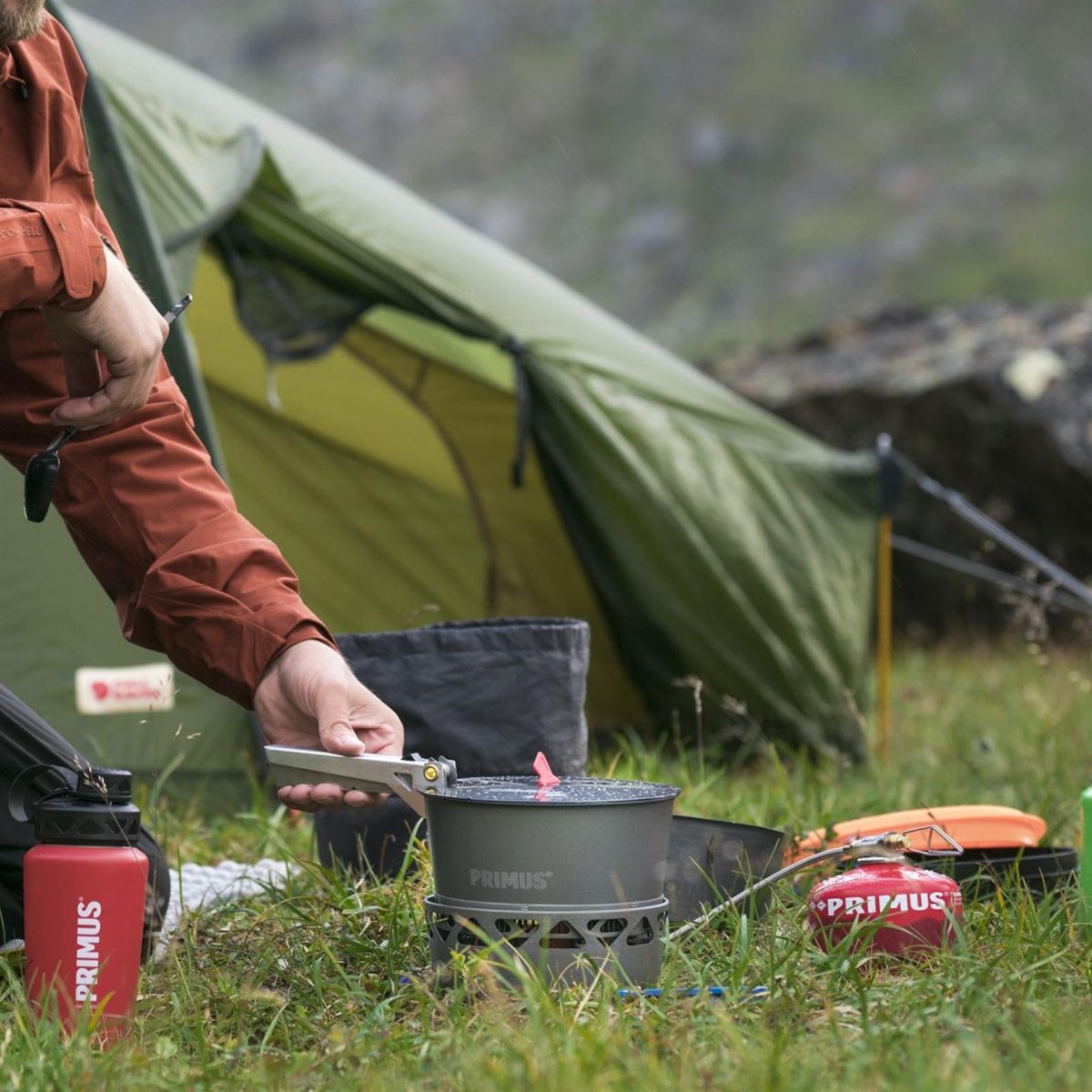 Primus PrimeTech Camping Set Set 1.3 liter Matlagning av kokande kruka utomhusbrännare