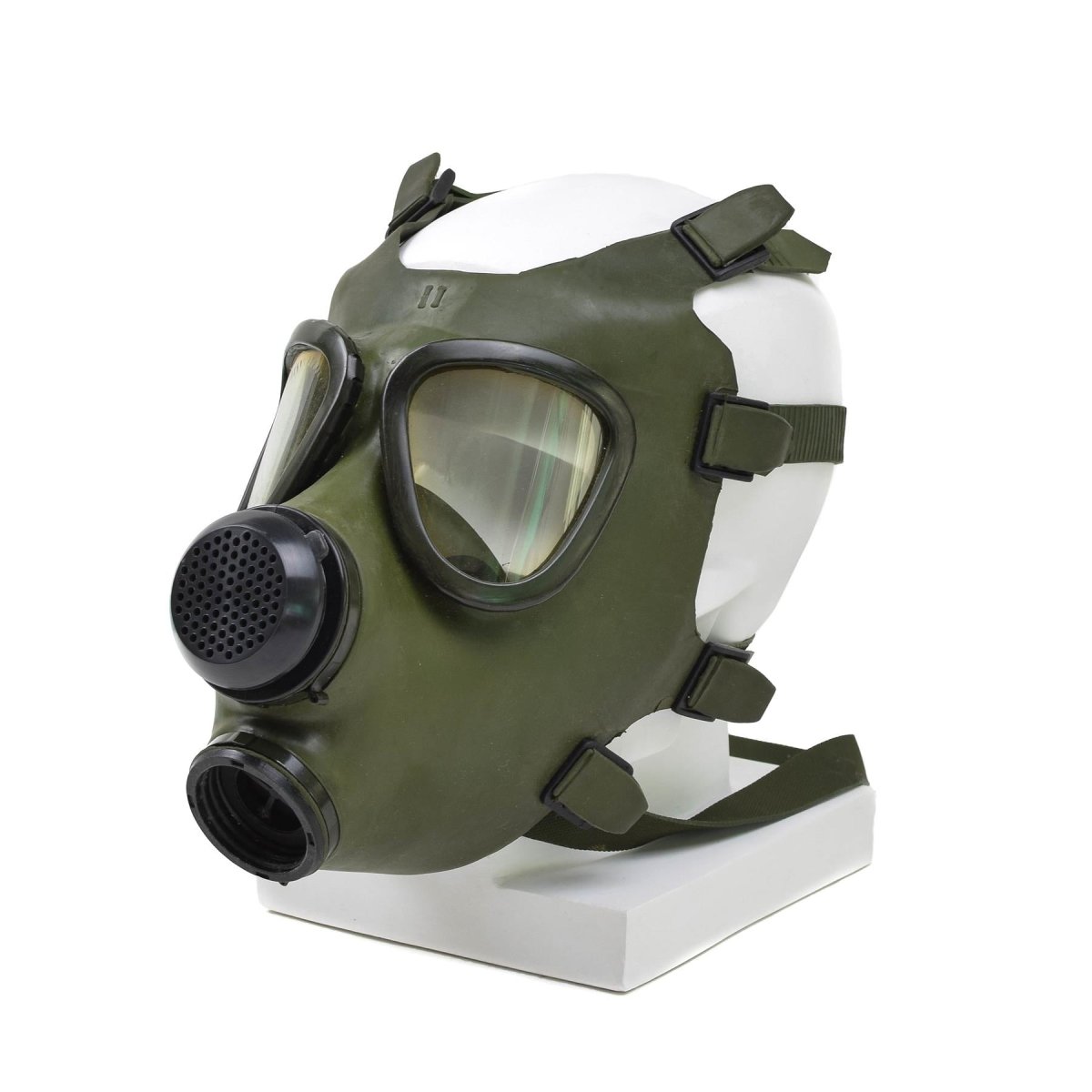 Rumänska M74 Gasmask Full Face NBC Respirator Vintage Olive Military Surplus