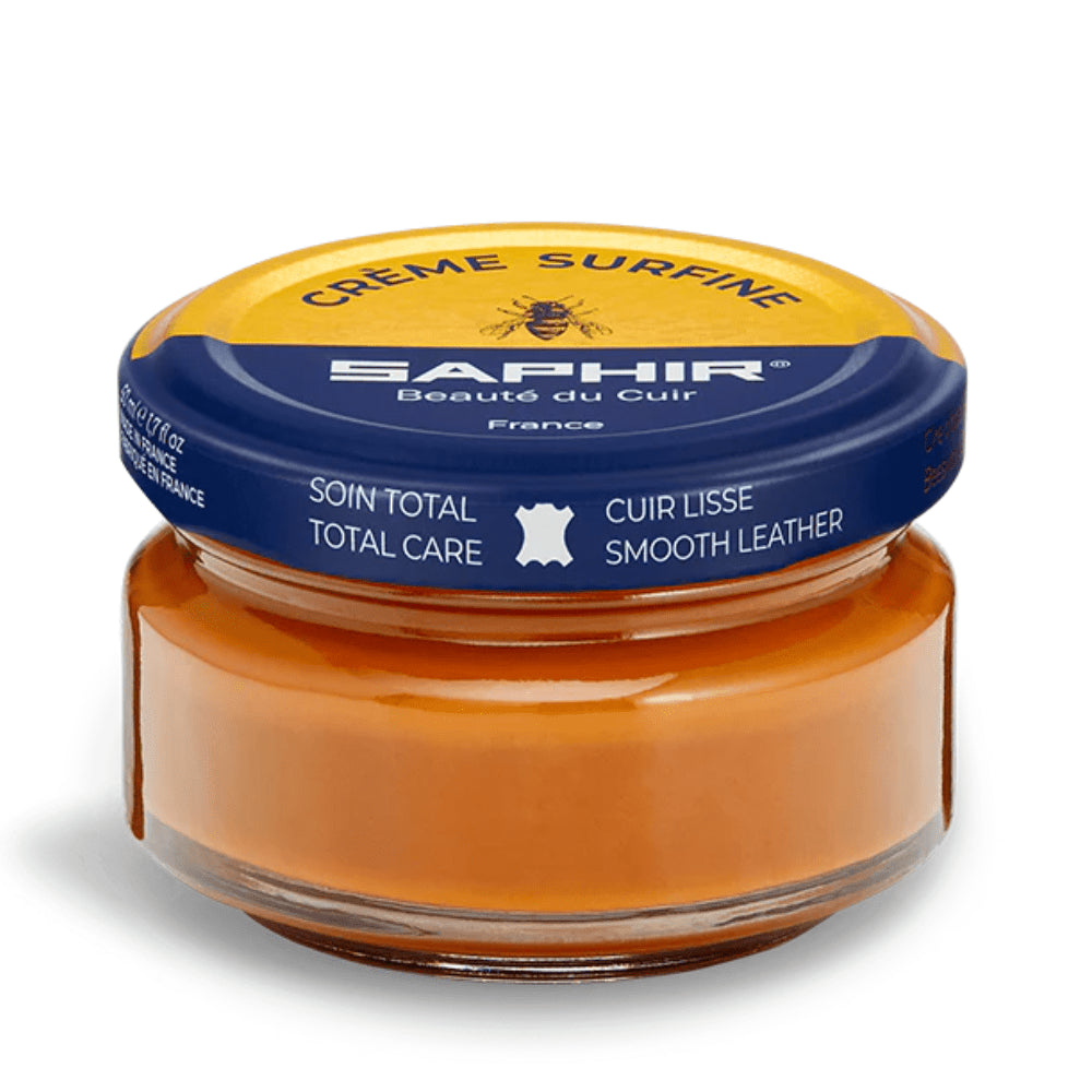 Saphir Creme Surfine Läder Skovård Cream Smooth Läder 50ml Ljusbrun