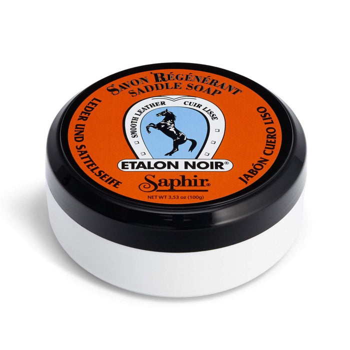 Saphir Etalon Noir Sadeltvål 100 ml Smooth Leather Cleaning Care Soap - GoMilitar