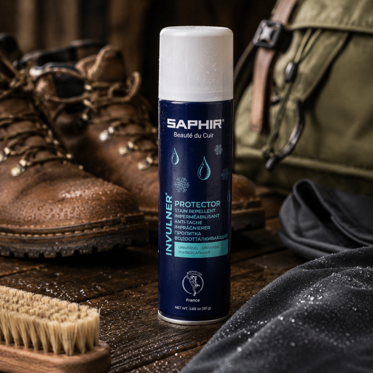 Saphir Invulner Waterproofing Spray Läder Mocka Nubuck Textil 250ml