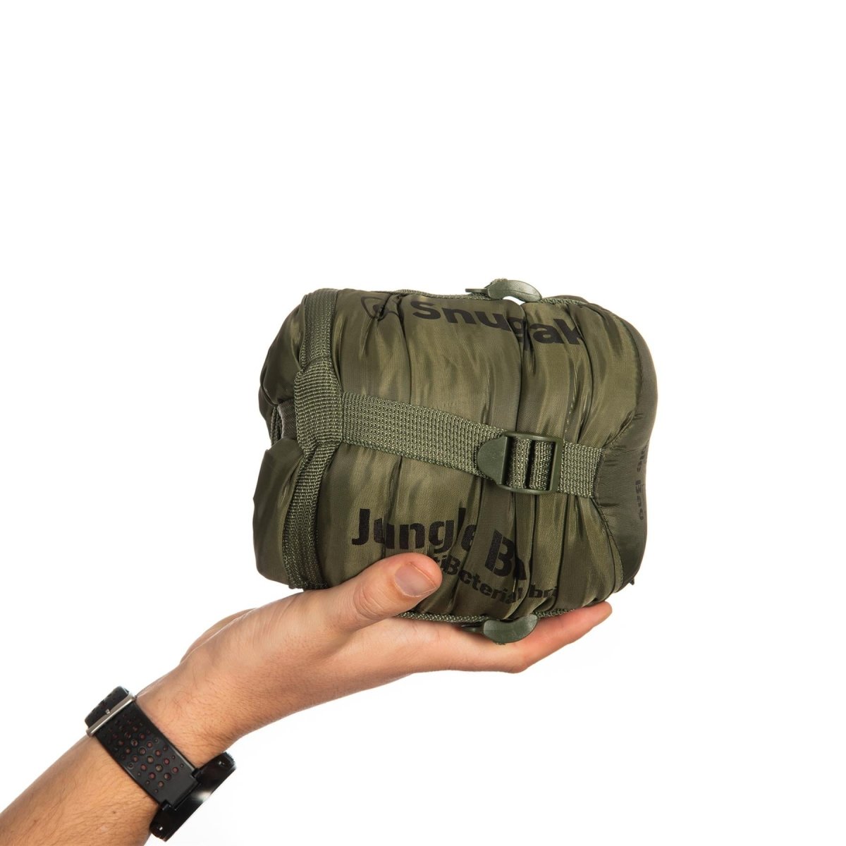 Snugpak sovsäck 220 cm integrerad myggnätkomprimering väska oliv