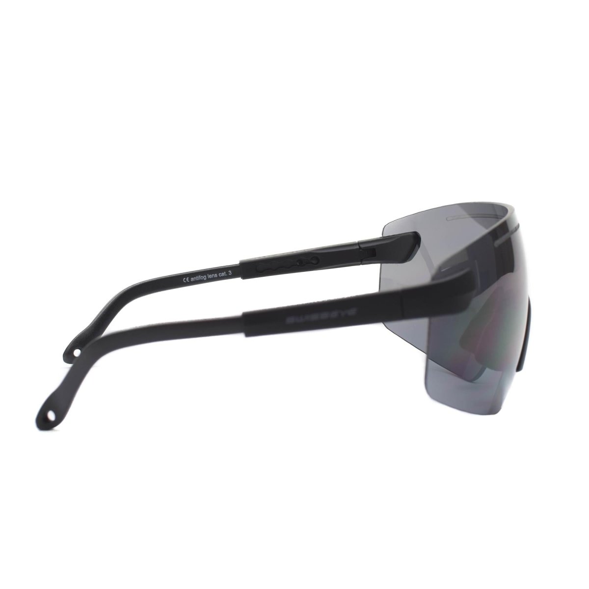 Swiss Eye Shooting Eye Protection Glass Wide Anti-Fog Black Lens UV400 Goggles