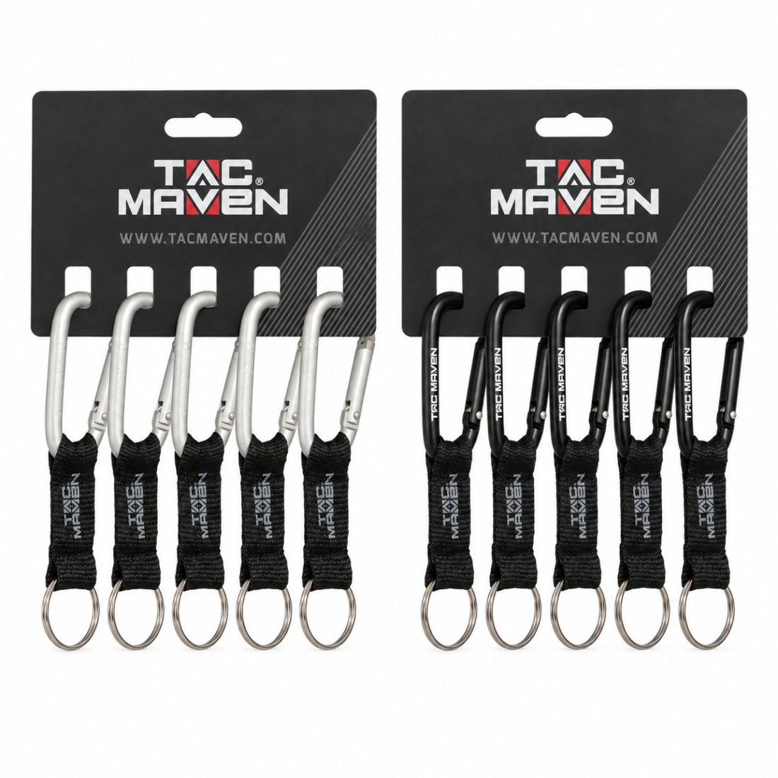 TAC MAVEN 7 mm aluminiumkarbinhakar 5-pack utomhuscampingnyckelklämmor