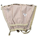 TACGEAR waterproof leg gaiters in Flecktarn Desert camo with metal hooks and adjustable straps for outdoor and tactical use.