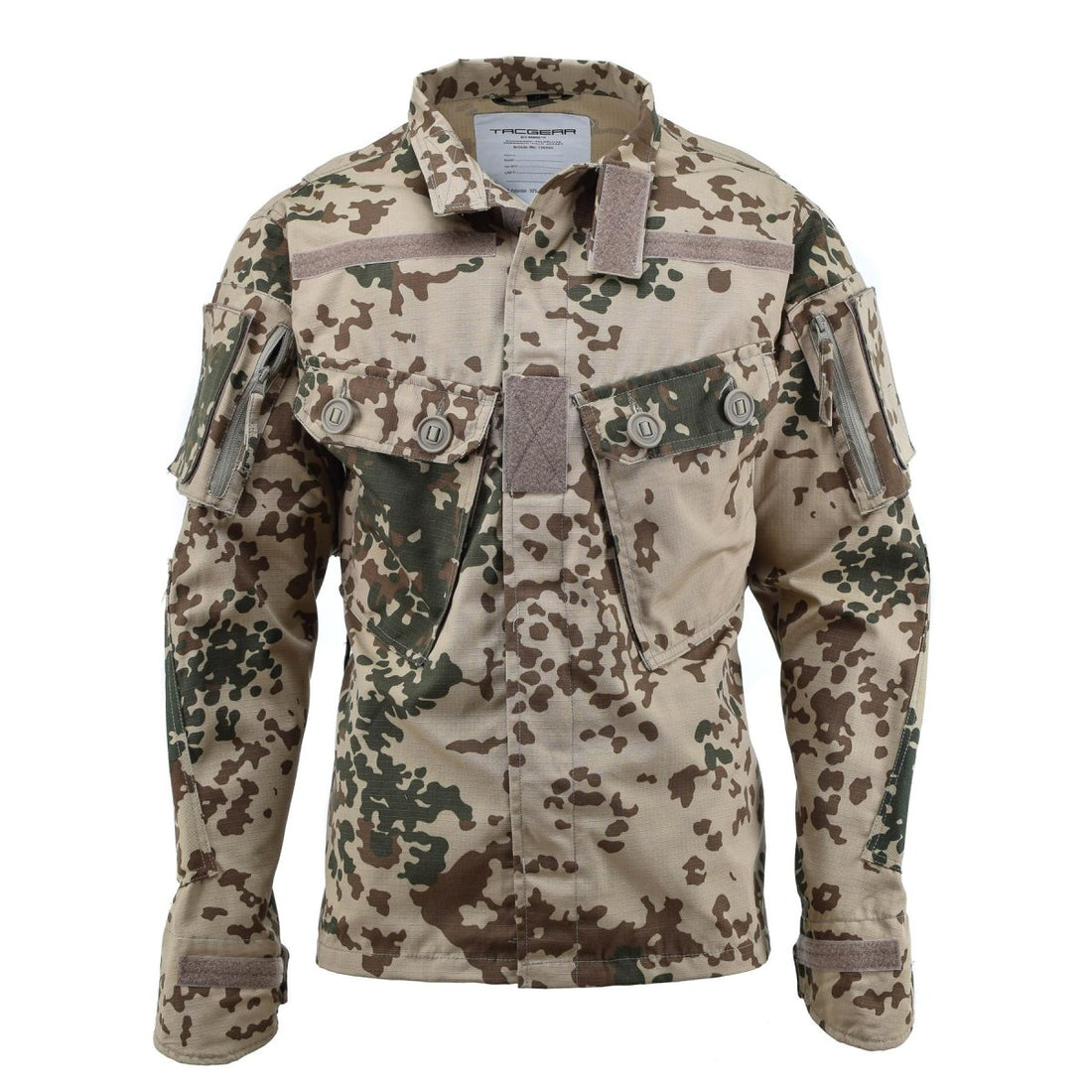 Tacgear Brand Military Style Commando Field Jacket Desert Flecktarn Camo Shirts