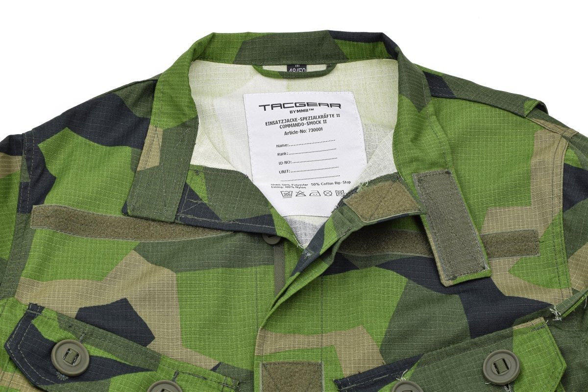 TACGEAR Brand Swedish Military style commando field jacka splinter camo shirts