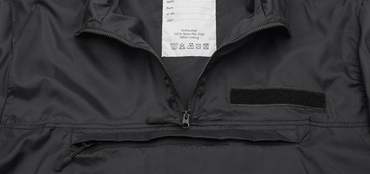 TACGEAR Märke vindtröja svart lätt camping vandring utomhus ripstop smock