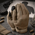 TAMREX Precise Tactical Gloves PU Läder Flexibel Spandex Touchscreen Olive