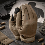 TAMREX Precise Tactical Gloves PU Läder Flexibel Spandex Touchscreen Olive