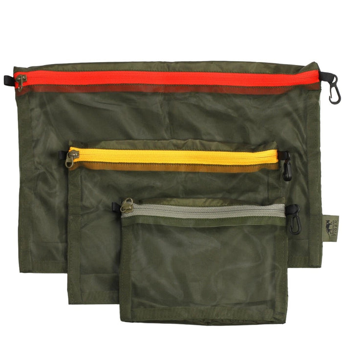 Tasmanian Tiger Mesh Pocket Bag Set 3 storlekar Tactical Storage Pouch EDC Gear - GoMilitar