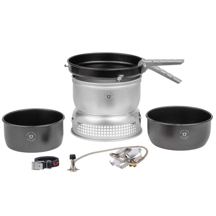 Trangia camping kokkärl spis set gasbrännare aluminium kompakt ultralätt vandring - GoMilitar