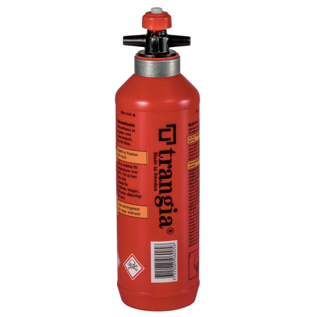 Trangia Liquid Fuel Botte Bensin Burner Polyetylenkolv utomhus camping röd