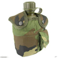 U.S. Army Style Canteen M1 Vattenflaska med Cover Cup & Alice Clips US Military