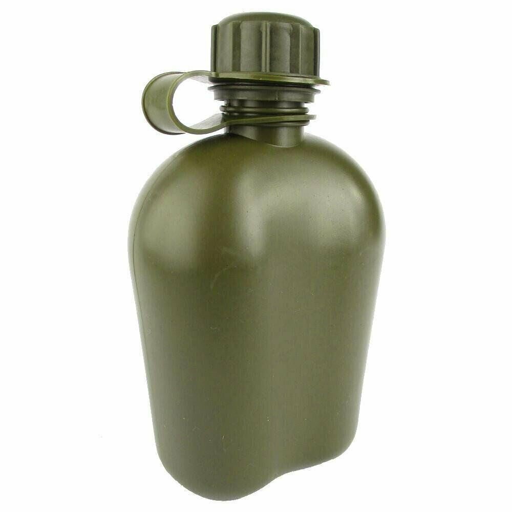 U.S. Army Style Canteen M1 Vattenflaska med Cover Cup & Alice Clips US Military