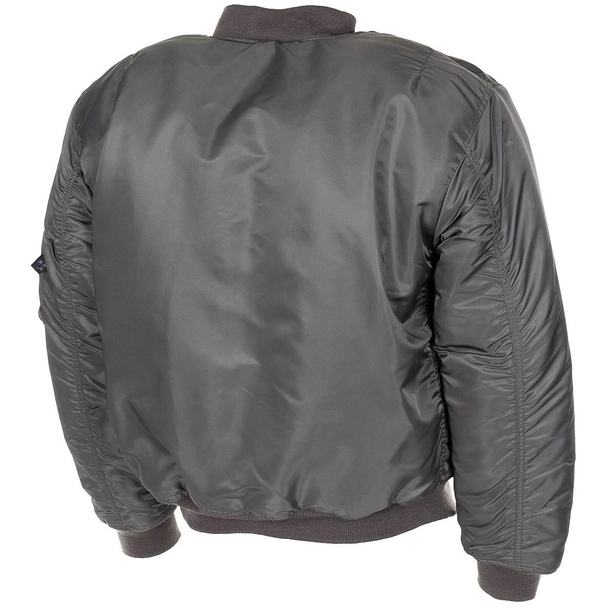 U.S. Army Style Jacket MA1 Air Forces Troops Bomber Urban Grey Windproof Puffer