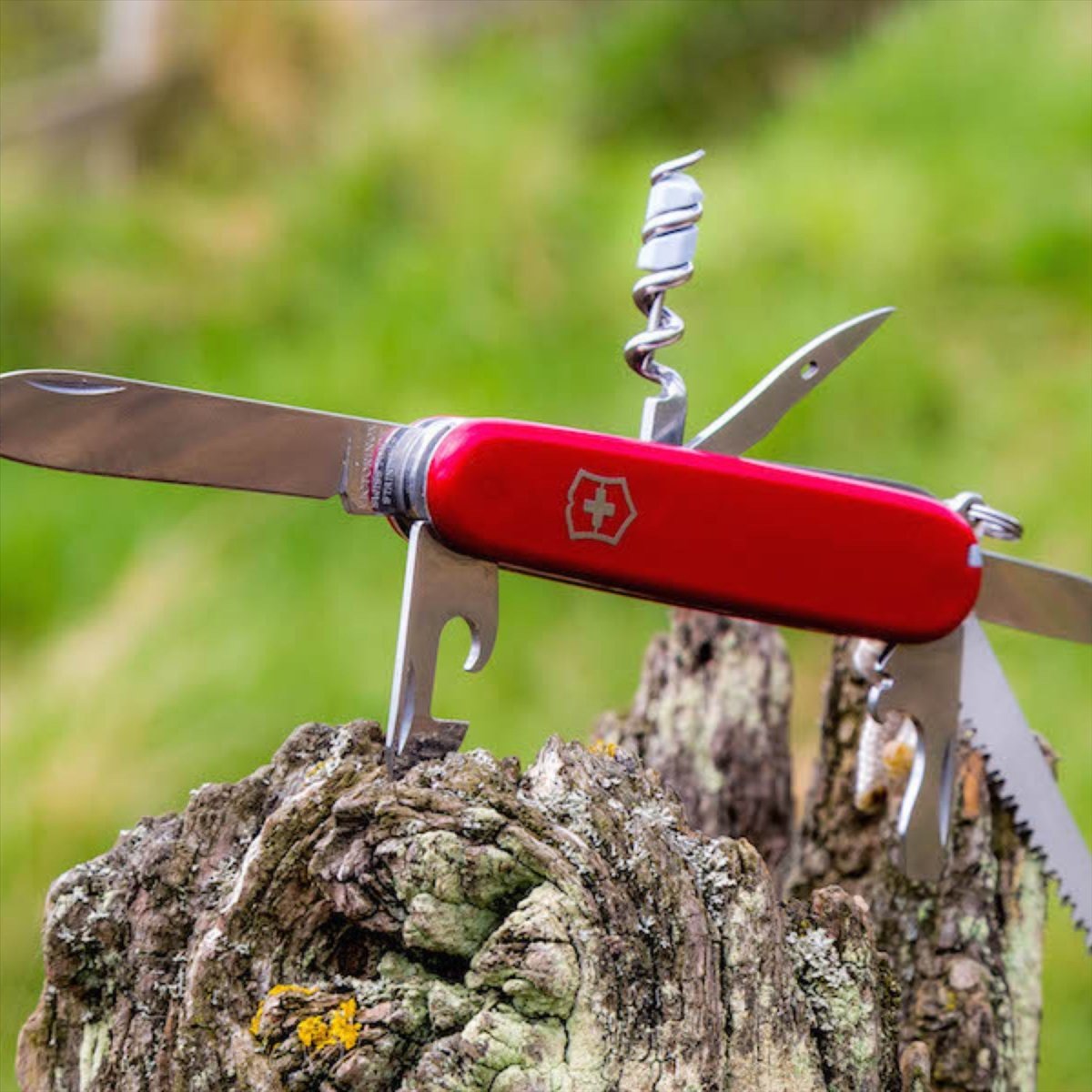 Victorinox Camper Multi Tool Knife 13 Funktioner 91mm Pocket EDC Tool Röd