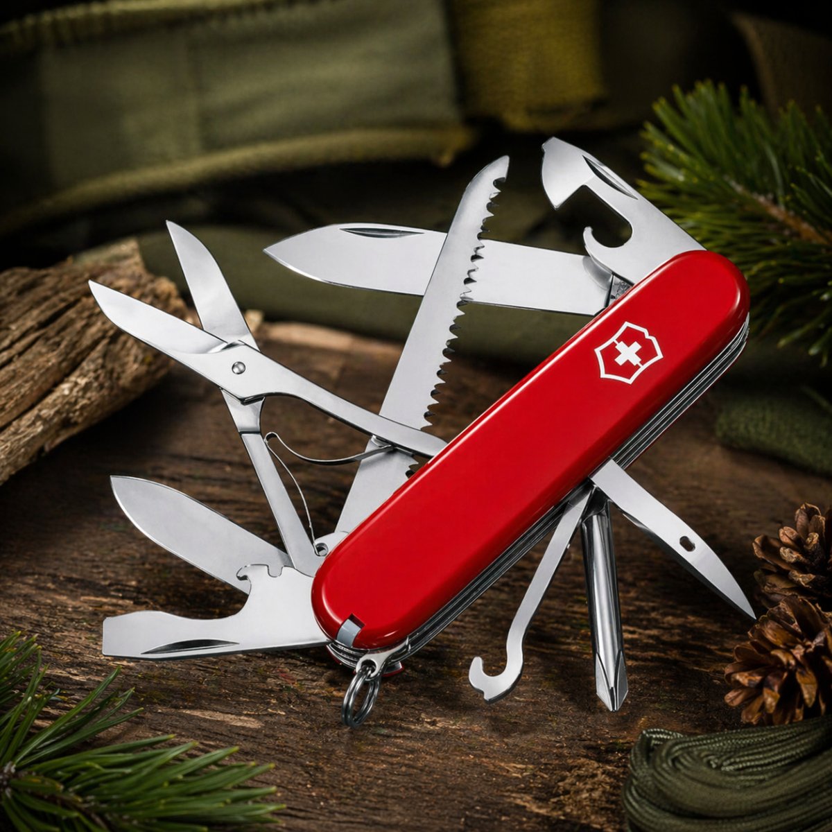 Victorinox Fieldmaster schweizisk armékniv 91mm Multi Tool 15 Funktioner Röd