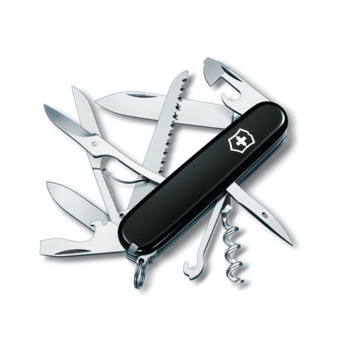 Victorinox Huntsman Swiss Army Knife 91mm Multi Tool 15 Functions Black - GoMilitar