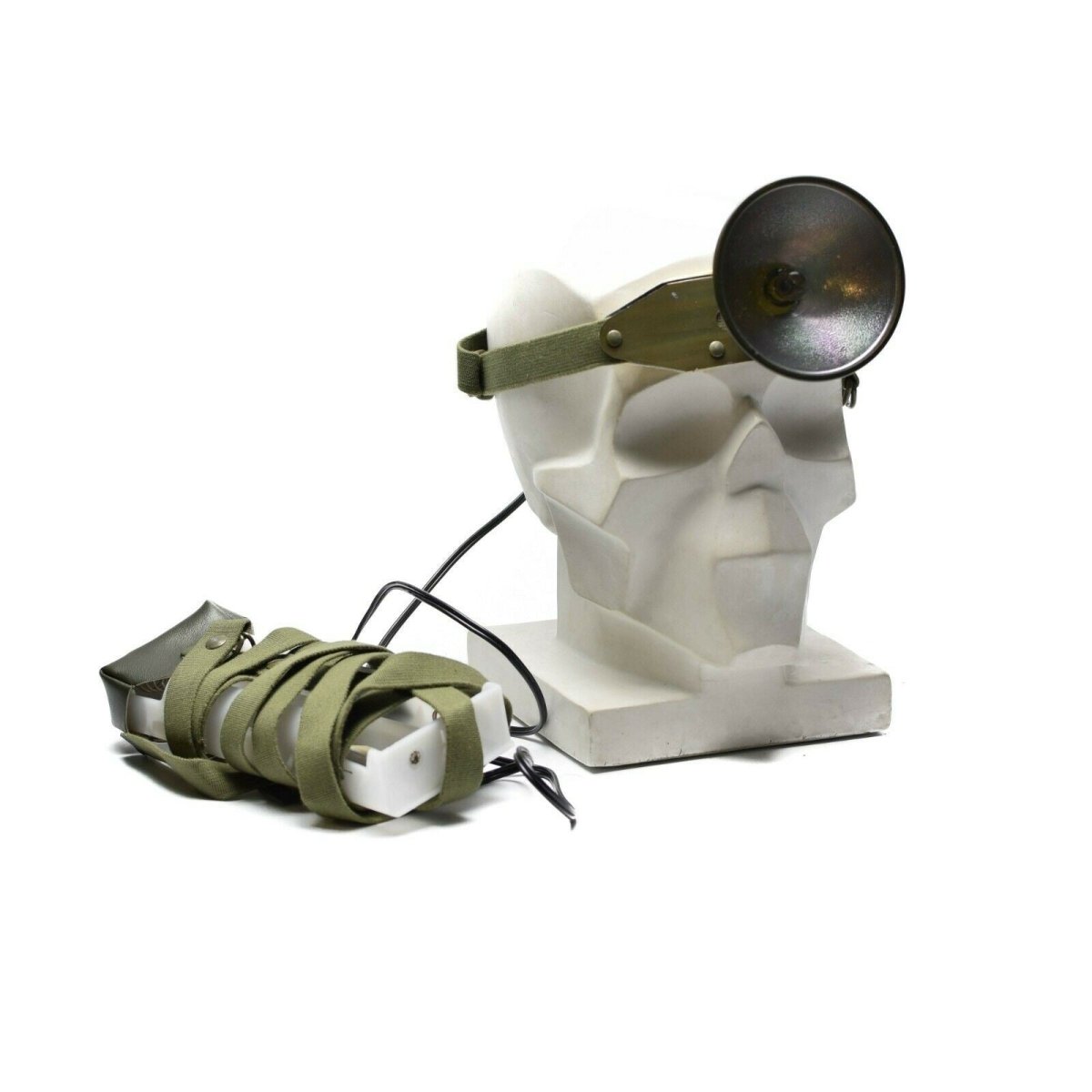 Vintage Swedish Military Army Head Lamp Head Torch ficklampa Ny