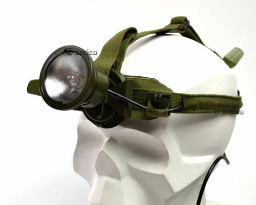 Vintage Swedish Sweden Military Army Head Lamp Head Torch ficklampa