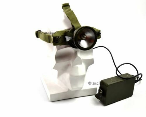 Vintage Swedish Sweden Military Army Head Lamp Head Torch ficklampa