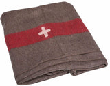Vintage Swiss Army Filt Wool Military Woolen Red Stripe Cross Repro New