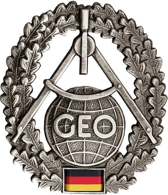 Äkta tyska armé baskerbadge cockade topografisk kraft geografisk tjänst