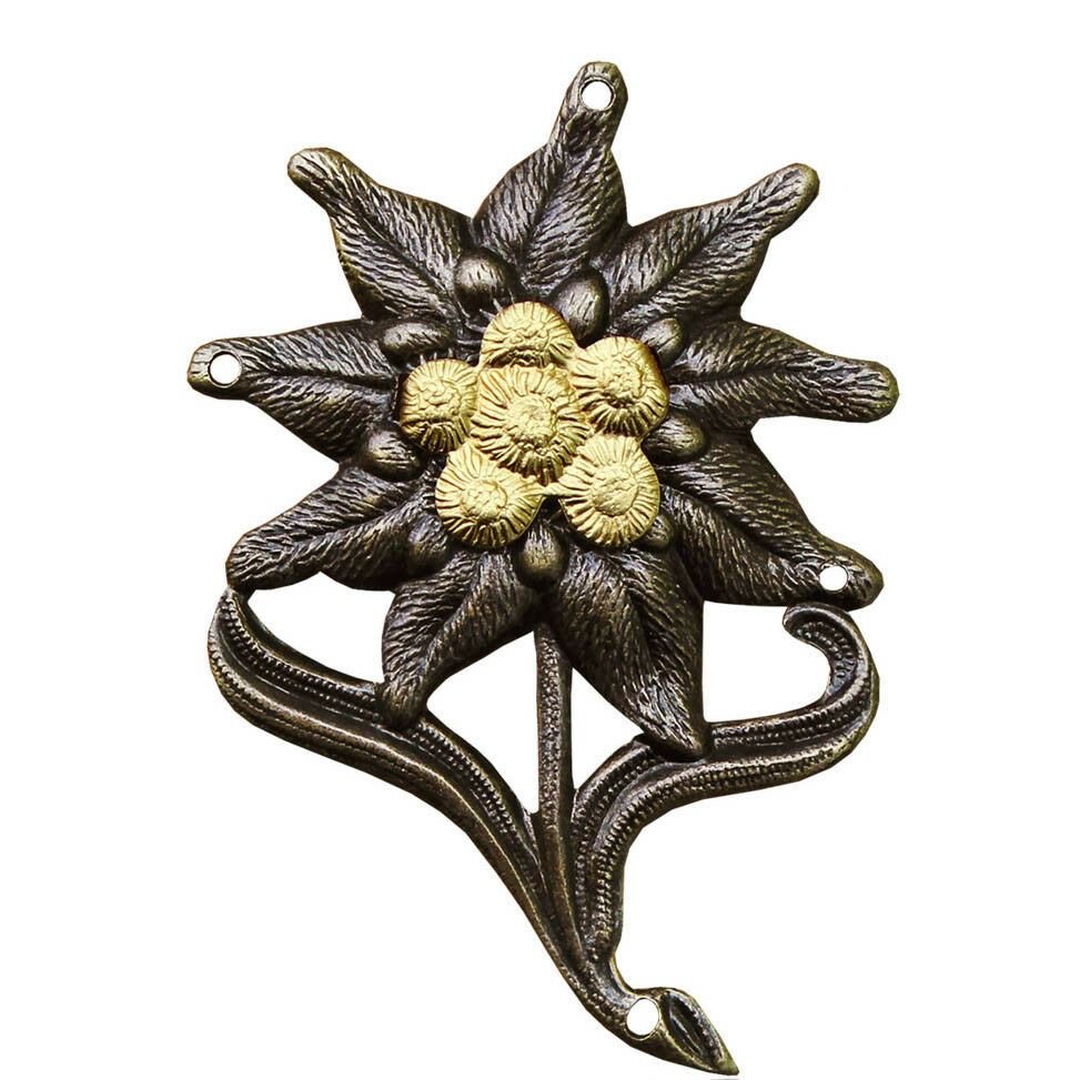 Äkta tyska arméhatt bergstropper insignia badge cap cockade ettelweiss