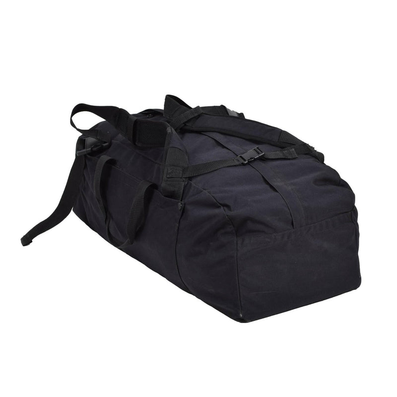 Original Dutch Military duffle sportswear bag travel backpack rucksack black quick-release plastic buckle