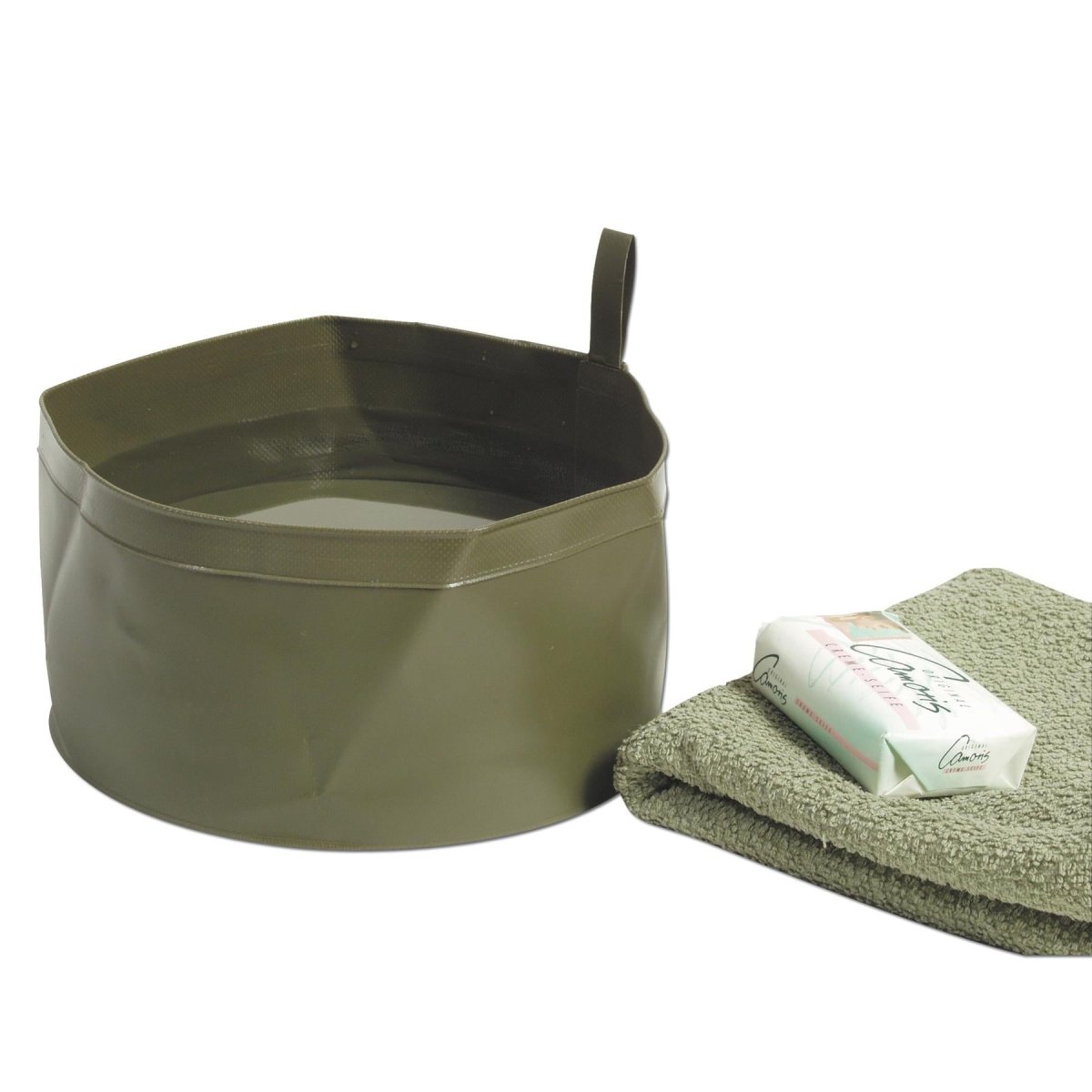 Original Nederländerna Army Wash Case Collapsible Water Bowl Compact Size Olive